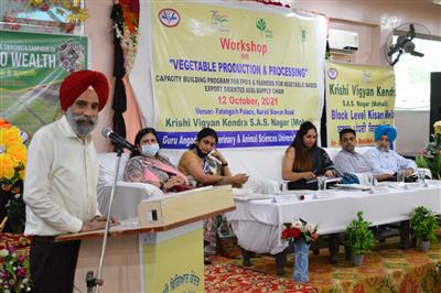  Vet varsity's KVK Mohali Organized Workshop on 