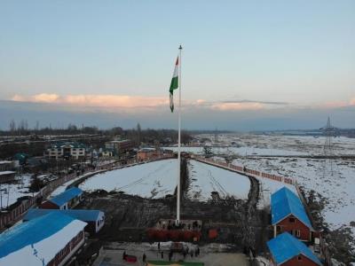  Tricolour unfurled atop 150 feet flagpole in Shopian