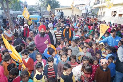 अकाली बसपा प्रत्याशी परविंदर सोहाना ने अंब साहिब कॉलोनी, सोहाना, फेज 7 में चुनावी सभा की