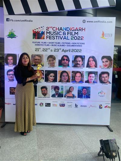  नेहा वर्मा का मोटीवेशनल सॉंग हैलो इंडिया चंडीगढ़ म्यूजिक व फ़िल्म फैस्टिवल के लिए चयनित