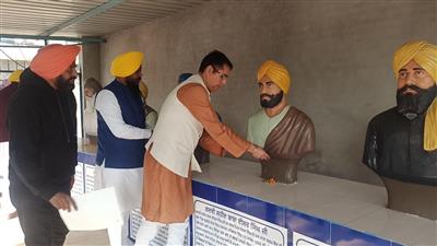 158TH BIRTH ANNIVERSARY OF LALA LAJPAT RAI: AMAN ARORA PAYS HUMBLE TRIBUTES TO PUNJAB KESARI AT HIS NATIVE VILLAGE DHUDIKE