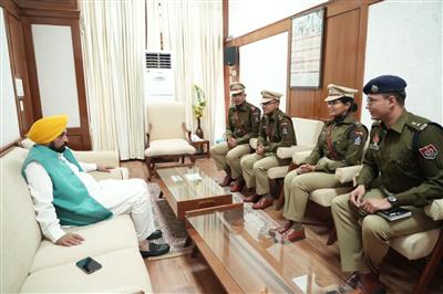 IPS PROBATIONERS CALL ON CHIEF MINISTER BHAGWANT MANN