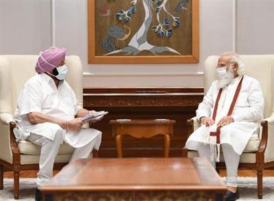 कैप्टन अमरिन्दर सिंह द्वारा प्रधान मंत्री के साथ मुलाकात, खेती कानून रद्द करने और मुफ़्त कानूनी सहायता श्रेणी में किसानों को शामिल करने की माँग की